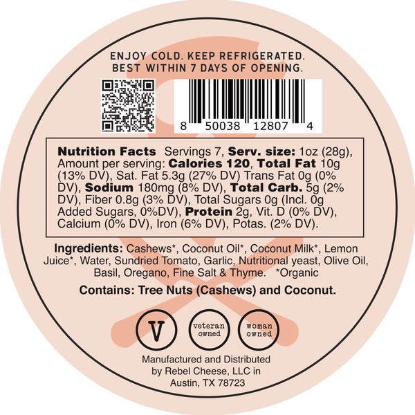 Tomato Herb Fromage - Rebel Cheese