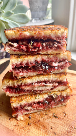 Blackberry Balsamic and Brie Grilled Cheese - Rebel Cheese