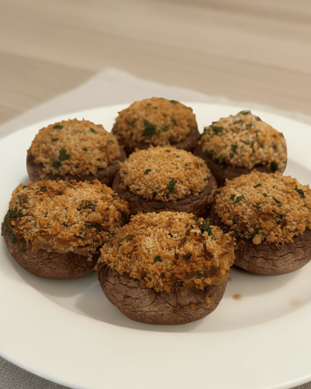 100% Vegan Bacon Scallion Spread Stuffed Mushroom Caps - Rebel Cheese