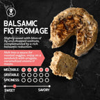 Balsamic Fig Fromage with description and rating on a dark background