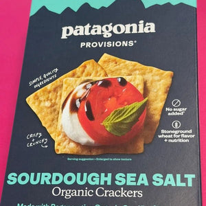 Patagonia Sourdough Sea Salt Organic Crackers (contains gluten) - Rebel Cheese