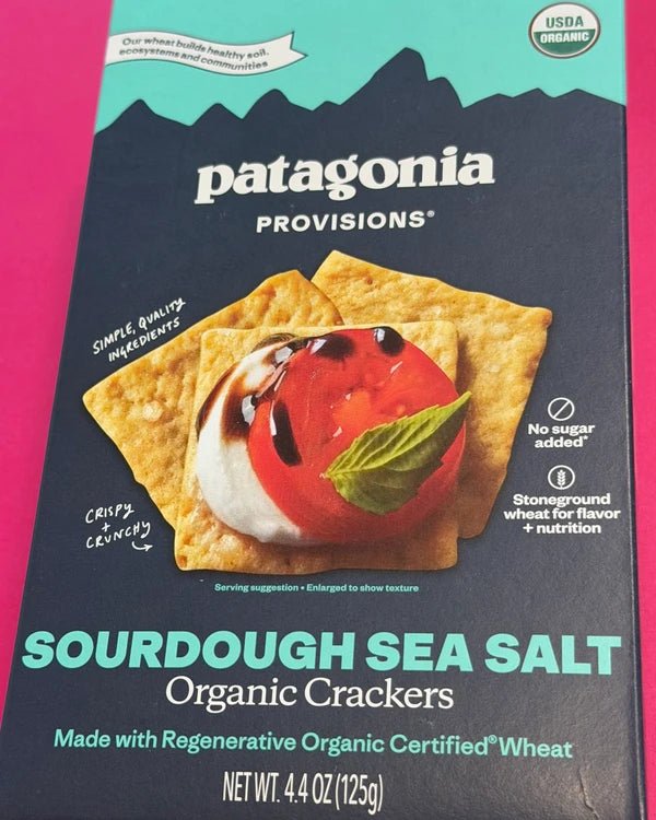 Patagonia Sourdough Sea Salt Organic Crackers (contains gluten) - Rebel Cheese