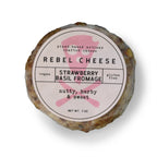 Rebel Cheese Strawberry Basil Fromage on a white background